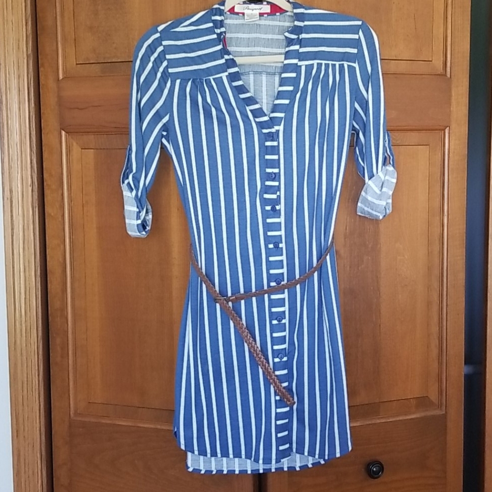 Passport shirt dress